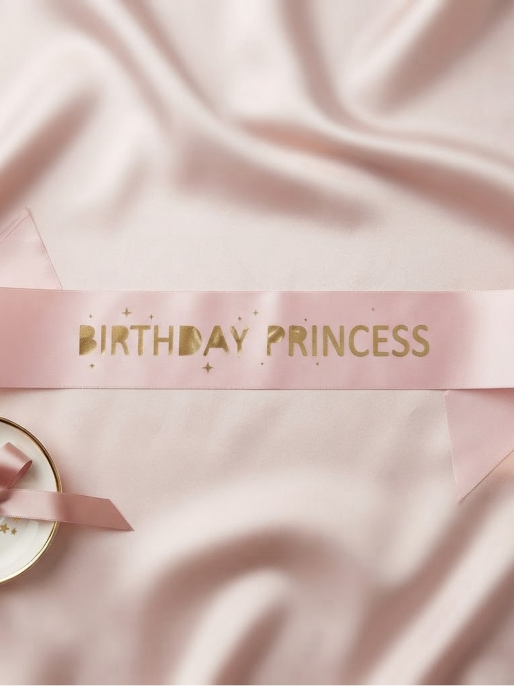 Pink Birthday Princess Sash - Party Accessory / Celebration Sash